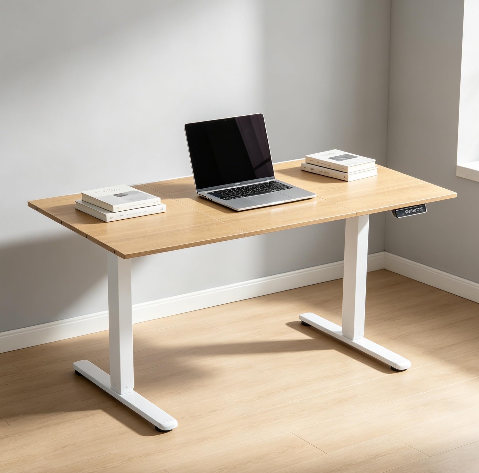 Amazon | 電動昇降デスク スタンディングデスク | 幅100×奥行60cm 木目